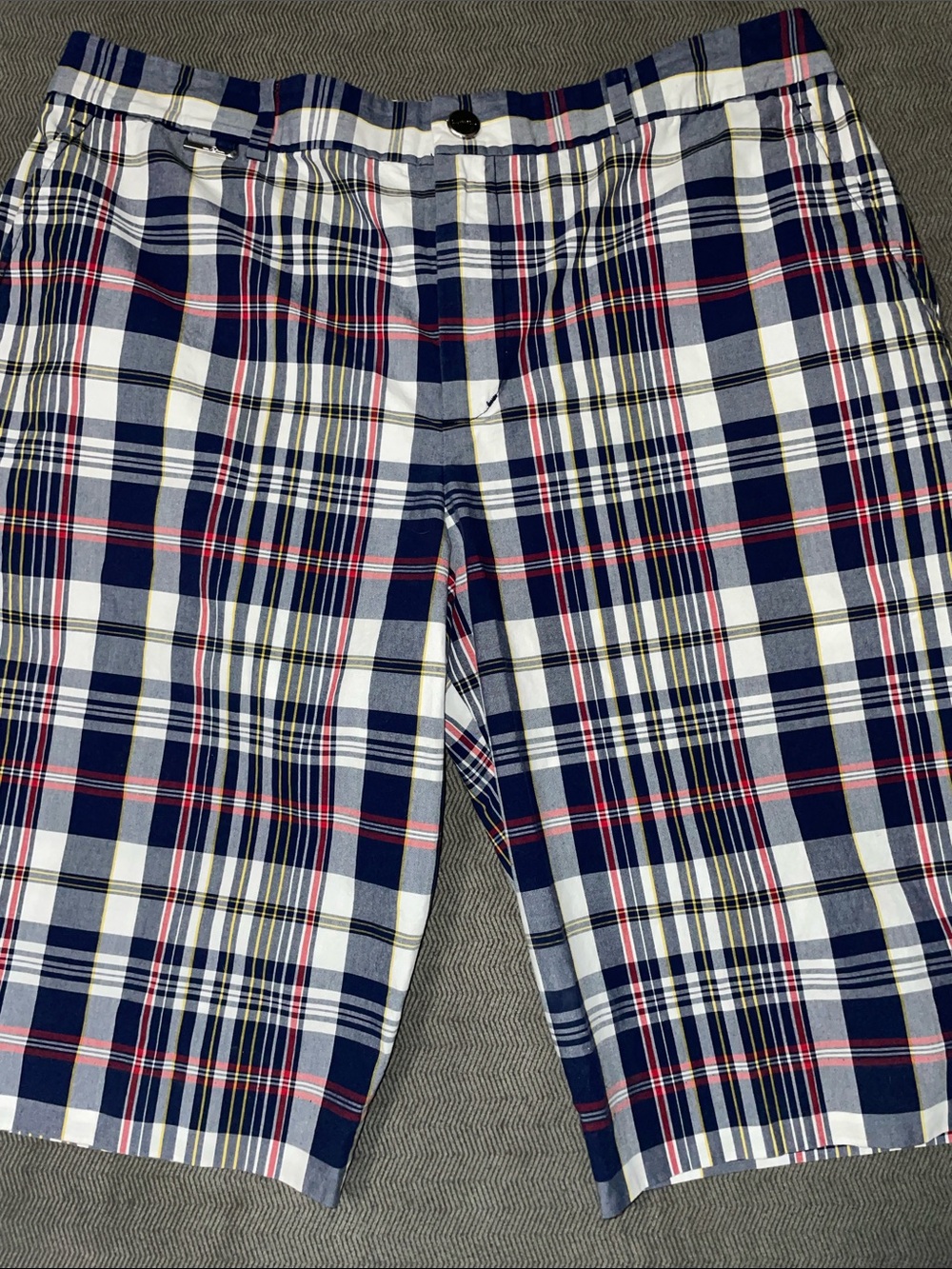 LRL Lauren Ralph Lauren Active‎ Plaid Shorts Women 8 Red & Blue Golf Bermudas